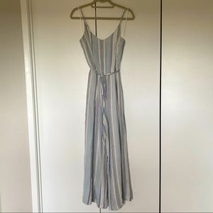 Striped wide leg jumpsuit